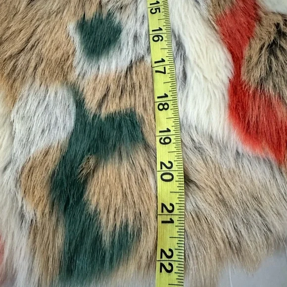 Hot & Delicious Colorful Faux Fur Jacket large - Picture 15 of 16